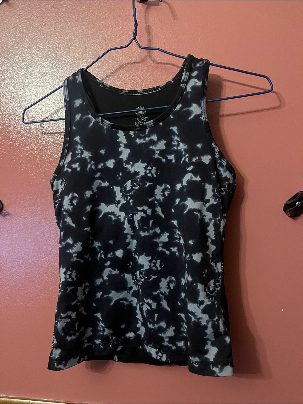 Pure Barre Black & White Marble-Print Tank Top - Women